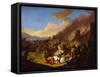 Scene of a Battle (Oil on Canvas)-Jan van Huchtenburgh-Framed Stretched Canvas