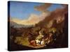 Scene of a Battle (Oil on Canvas)-Jan van Huchtenburgh-Stretched Canvas