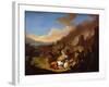 Scene of a Battle (Oil on Canvas)-Jan van Huchtenburgh-Framed Giclee Print