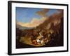 Scene of a Battle (Oil on Canvas)-Jan van Huchtenburgh-Framed Giclee Print