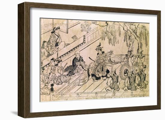 Scene of a Sacred Dance-Hishigawa Moronobu-Framed Giclee Print