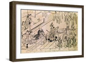 Scene of a Sacred Dance-Hishigawa Moronobu-Framed Giclee Print