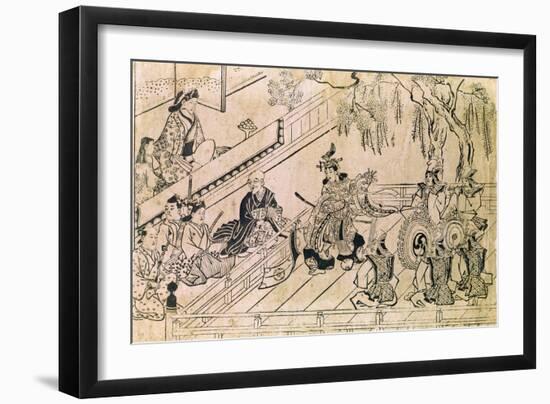 Scene of a Sacred Dance-Hishigawa Moronobu-Framed Giclee Print