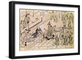 Scene of a Sacred Dance-Hishigawa Moronobu-Framed Giclee Print