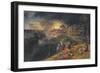 Scene of a War with a Fire, 1569-Gillis Mostaert-Framed Giclee Print