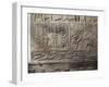 Scene of Agricultural Work and Swimmers in River, Relief from Royal Palaces of Nineveh-null-Framed Giclee Print