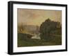 Scene of Bas-Meudon, 1892 (Oil on Canvas)-Francois Louis Francais-Framed Giclee Print