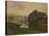 Scene of Bas-Meudon, 1892 (Oil on Canvas)-Francois Louis Francais-Stretched Canvas