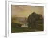 Scene of Bas-Meudon, 1892 (Oil on Canvas)-Francois Louis Francais-Framed Giclee Print