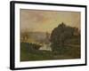 Scene of Bas-Meudon, 1892 (Oil on Canvas)-Francois Louis Francais-Framed Giclee Print