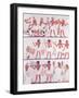 Scene of Butchers and Servants Bringing Offerings, from the Tomb of Onsou, circa 1375 BC-null-Framed Giclee Print