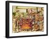 Scene of Cannibalism, from "Americae Tertia Pars...", 1592-Theodor de Bry-Framed Giclee Print