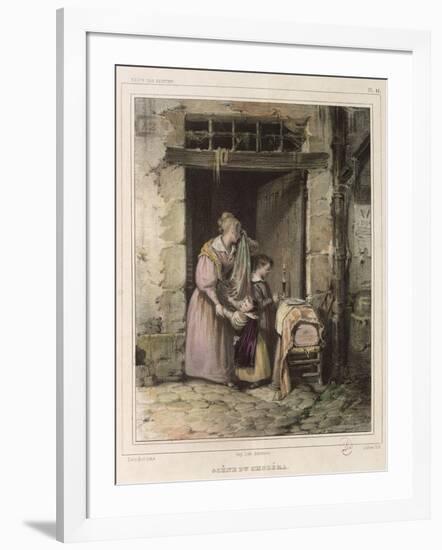 Scene of Cholera, Engraved by Julien, 1832-Francois Bouchot-Framed Giclee Print