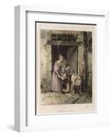 Scene of Cholera, Engraved by Julien, 1832-Francois Bouchot-Framed Giclee Print