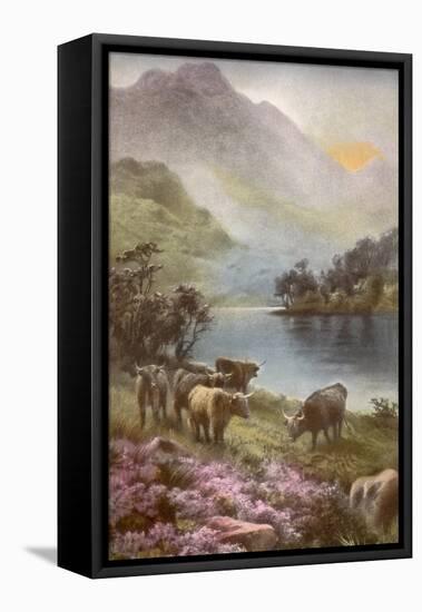 Scene of Countryside in Scotland-null-Framed Stretched Canvas