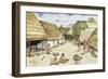 Scene of Daily Life in Settlement in Mississippi Valley-null-Framed Giclee Print