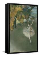 Scene of Dance or l'etoile-Edgar Degas-Framed Stretched Canvas