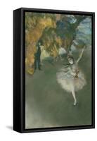 Scene of Dance or l'etoile-Edgar Degas-Framed Stretched Canvas
