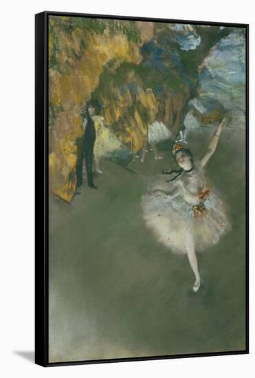 Scene of Dance or l'etoile-Edgar Degas-Framed Stretched Canvas