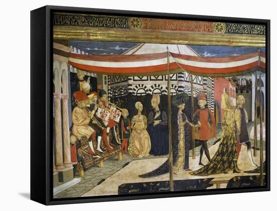 Scene of Dancing-Giovanni Di Ser Giovanni-Framed Stretched Canvas