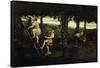 Scene of Grape Harvest-Paris Bordone-Framed Stretched Canvas