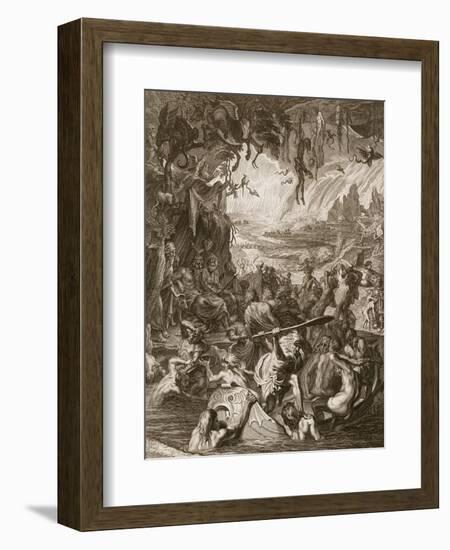 Scene of Hell, 1731-Bernard Picart-Framed Giclee Print