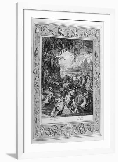 Scene of Hell, 1733-Bernard Picart-Framed Giclee Print