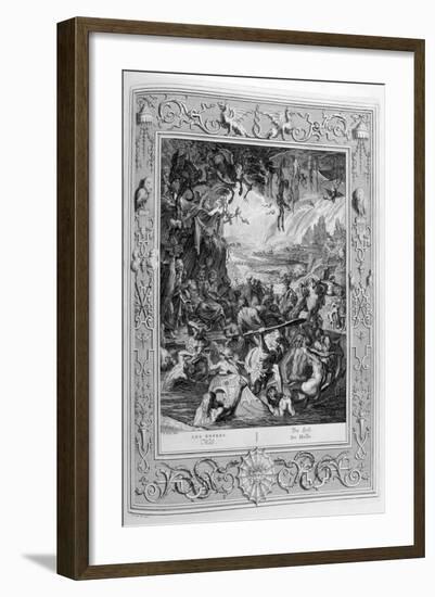 Scene of Hell, 1733-Bernard Picart-Framed Giclee Print