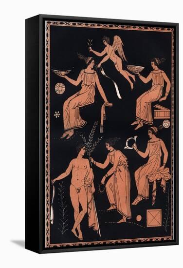 Scene of Initiation into the Eleusinian Mysteries-Stefano Bianchetti-Framed Stretched Canvas