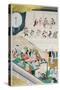 Scene of Japanese Popular Theatre During the Genroku Period-Hishigawa Moronobu-Stretched Canvas