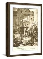 Scene of Jeanne d'Arc in Battle-null-Framed Art Print