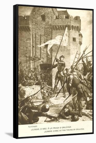 Scene of Jeanne d'Arc in Battle-null-Framed Stretched Canvas