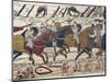 Scene of Knights in Battle, Detail from Bayeux Tapestry or Tapestry of Queen Matilda, France-null-Mounted Giclee Print