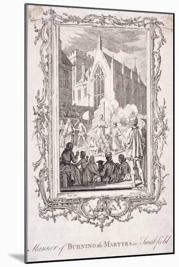 Scene of Protestants Being Burnt at Smithfield, 16th Century-Charles Grignion-Mounted Giclee Print