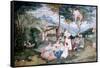 Scene of Rural Life-Franz Theobald Horny-Framed Stretched Canvas
