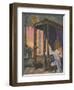 Scene of Schubert's Serenade-Walter Puttner-Framed Art Print