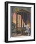 Scene of Schubert's Serenade-Walter Puttner-Framed Art Print