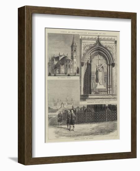 Scene of the Cawnpore Massacre of 1857-null-Framed Giclee Print