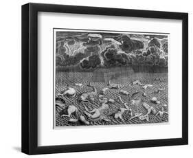 Scene of the Deluge, 1675-Athanasius Kircher-Framed Giclee Print