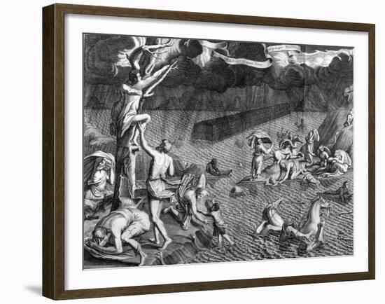 Scene of the Deluge, 1675-Athanasius Kircher-Framed Giclee Print