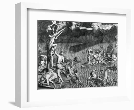 Scene of the Deluge, 1675-Athanasius Kircher-Framed Giclee Print