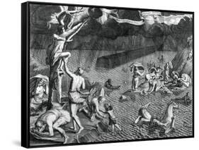 Scene of the Deluge, 1675-Athanasius Kircher-Framed Stretched Canvas