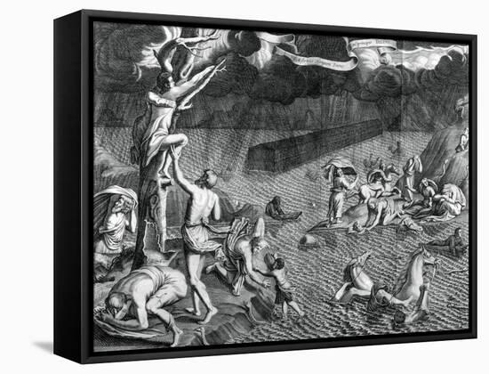 Scene of the Deluge, 1675-Athanasius Kircher-Framed Stretched Canvas