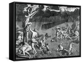 Scene of the Deluge, 1675-Athanasius Kircher-Framed Stretched Canvas