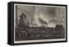 Scene of the Explosion in Paris-null-Framed Stretched Canvas