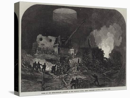 Scene of the Extraordinary Accident in the Welwyn Tunnel, Great Northern Railway-null-Stretched Canvas