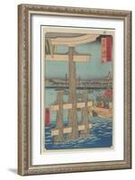 Scene of the Festival at Itsukushima Shrine, Aki Province, December 1853-Utagawa Hiroshige-Framed Giclee Print