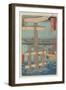 Scene of the Festival at Itsukushima Shrine, Aki Province, December 1853-Utagawa Hiroshige-Framed Giclee Print