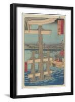 Scene of the Festival at Itsukushima Shrine, Aki Province, December 1853-Utagawa Hiroshige-Framed Giclee Print