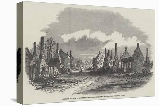 Scene of the Fire at Cottenham, Sketched from Lambs' Corner-null-Stretched Canvas